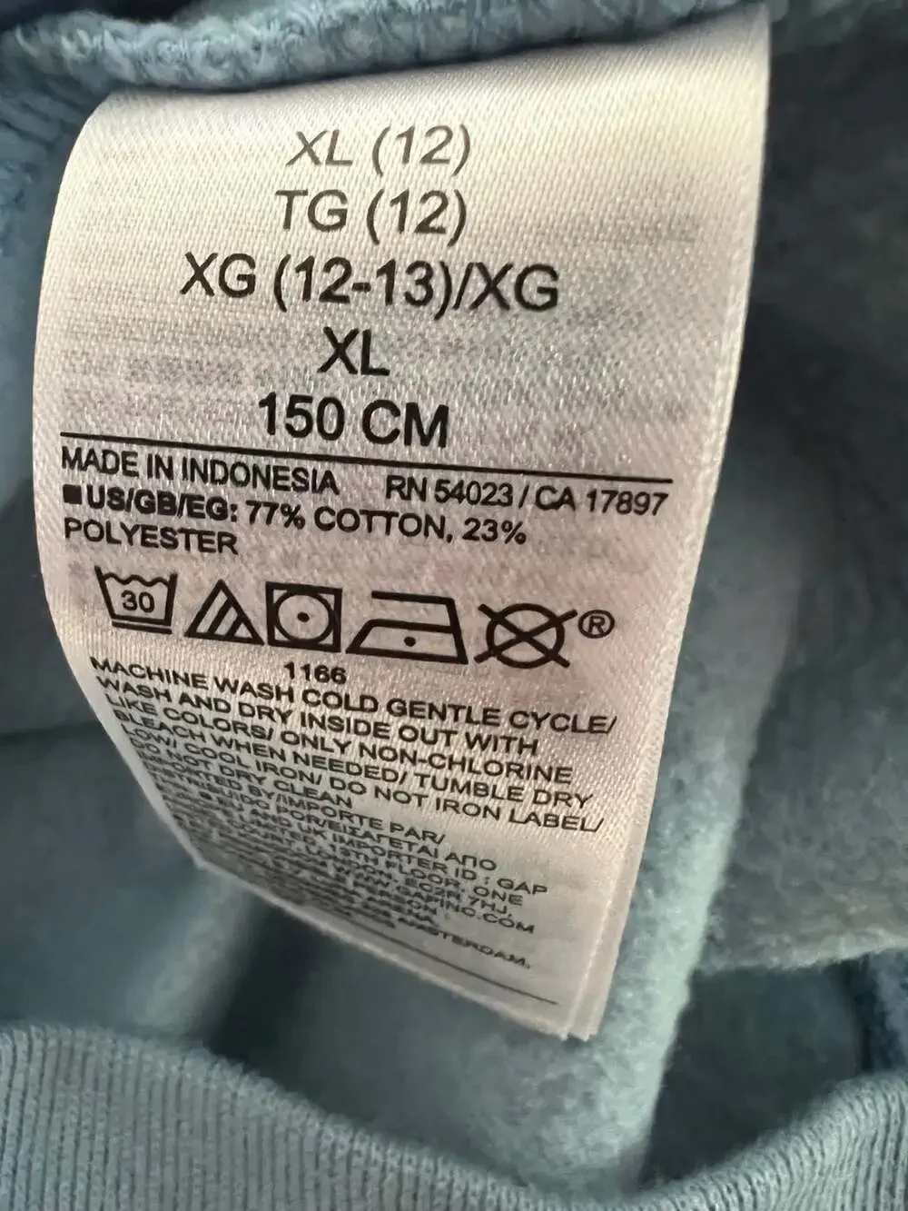 GAP Kids Quarter-Zip Pullover Sweatshirt Blue Size XL